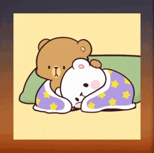 Cuddling bear